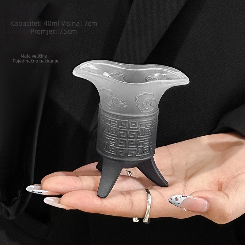 Staklena čaša za vino, lagani luksuzni retro stil, kućni set, mogućnost tiska logotipa, premium kvaliteta