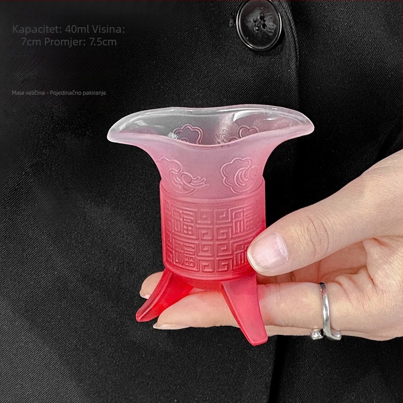 Staklena čaša za vino, lagani luksuzni retro stil, kućni set, mogućnost tiska logotipa, premium kvaliteta