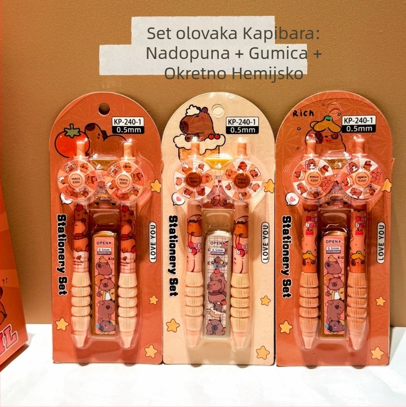 Mehanički set olovke 240-1 capi; plastično kućište; bez potrebe za oštrenjem; pakiranje: kartica + kutija