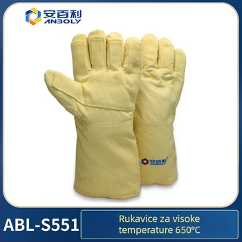 Industrijske rukavice od aramidnih vlakana, otporne na visoke temperature do 650°C, duljina 36/45 cm