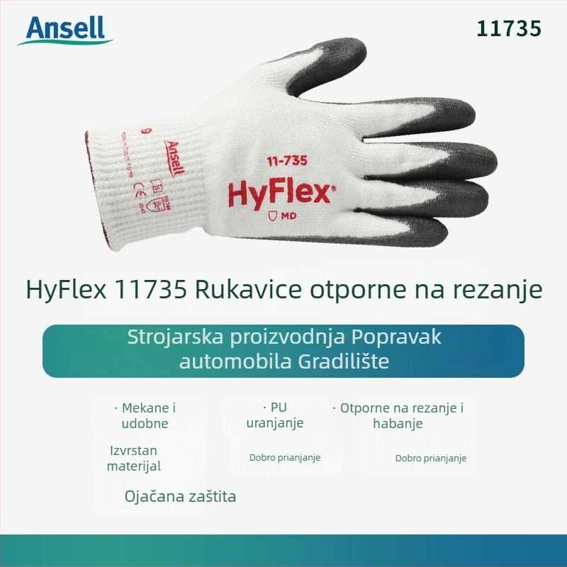 HyFlex 11735 rukavice otporne na rez s PU premazom na dlanu