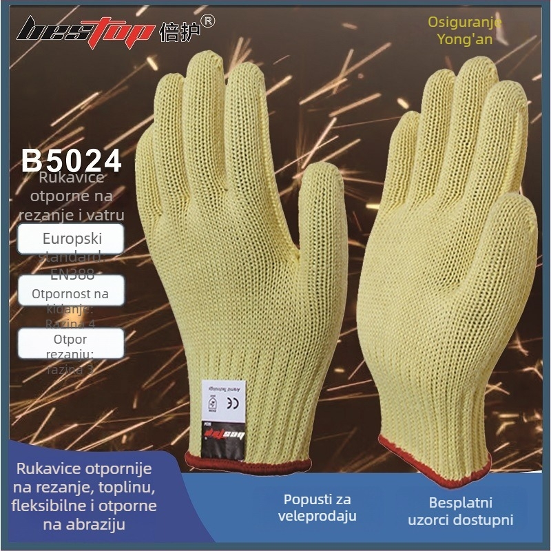 Aramidne rukavice otporne na rez za radnu zaštitu | Marka: Bestop Double Protection; Materijal: Aramid; Funkcija: Otporne na rezanje
