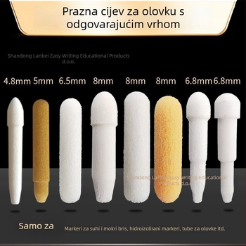 Marker za ploču s kružnim i sjekutićastim vrhom, akrilno tijelo, ponovno punjivi i zamjenjivi vrh, marka LONBEST/Lambeth