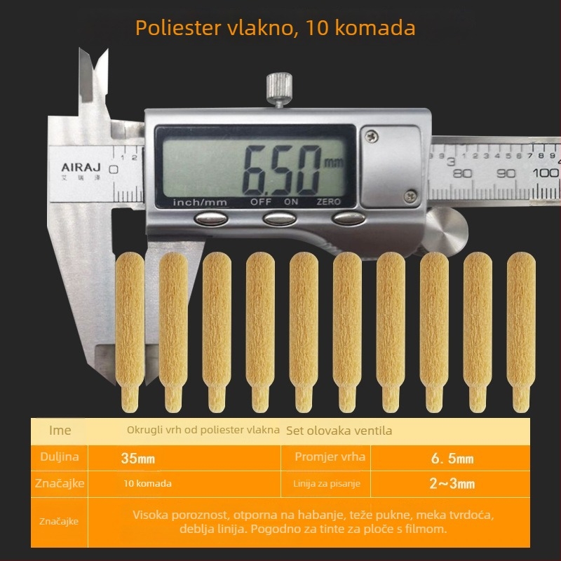 Marker za ploču s kružnim i sjekutićastim vrhom, akrilno tijelo, ponovno punjivi i zamjenjivi vrh, marka LONBEST/Lambeth