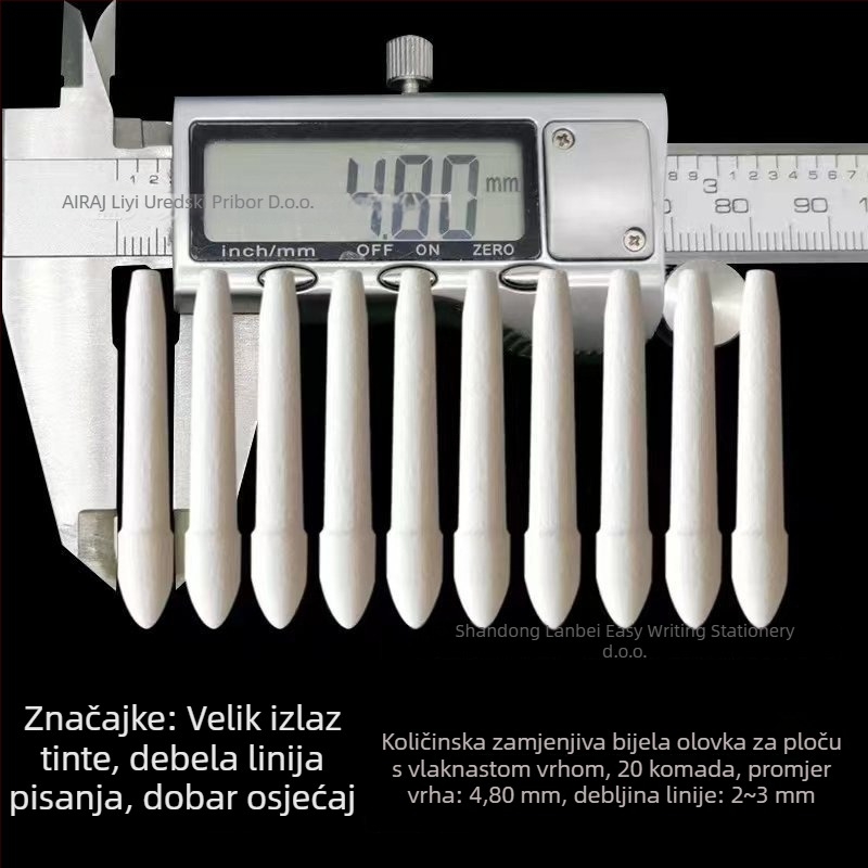 Marker za ploču s kružnim i sjekutićastim vrhom, akrilno tijelo, ponovno punjivi i zamjenjivi vrh, marka LONBEST/Lambeth