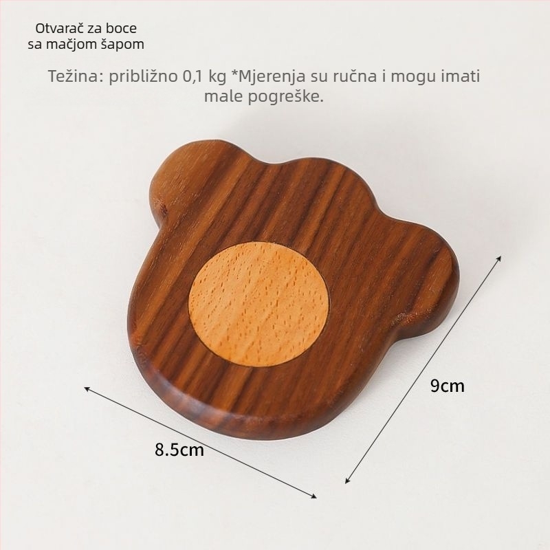 Drveni otvarač boca piva s magnetskim hladnjakom – Unique