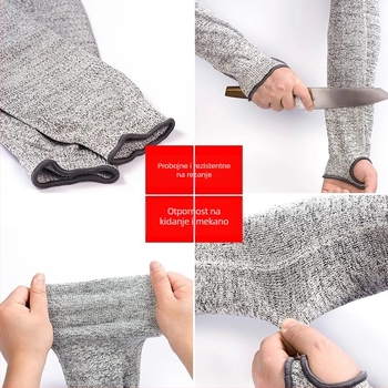 HPPE razine 5 rukavice otporne na rez za vrtlarstvo i kampiranje s rukavima za nadlakticu te jastučićima za lakat i zglob