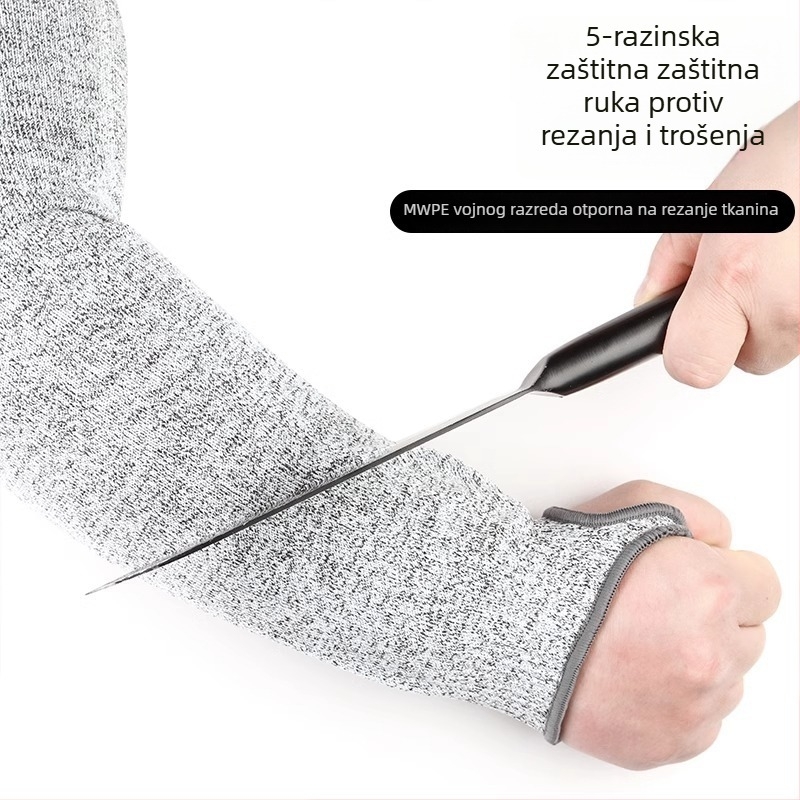 HPPE razine 5 rukavice otporne na rez za vrtlarstvo i kampiranje s rukavima za nadlakticu te jastučićima za lakat i zglob