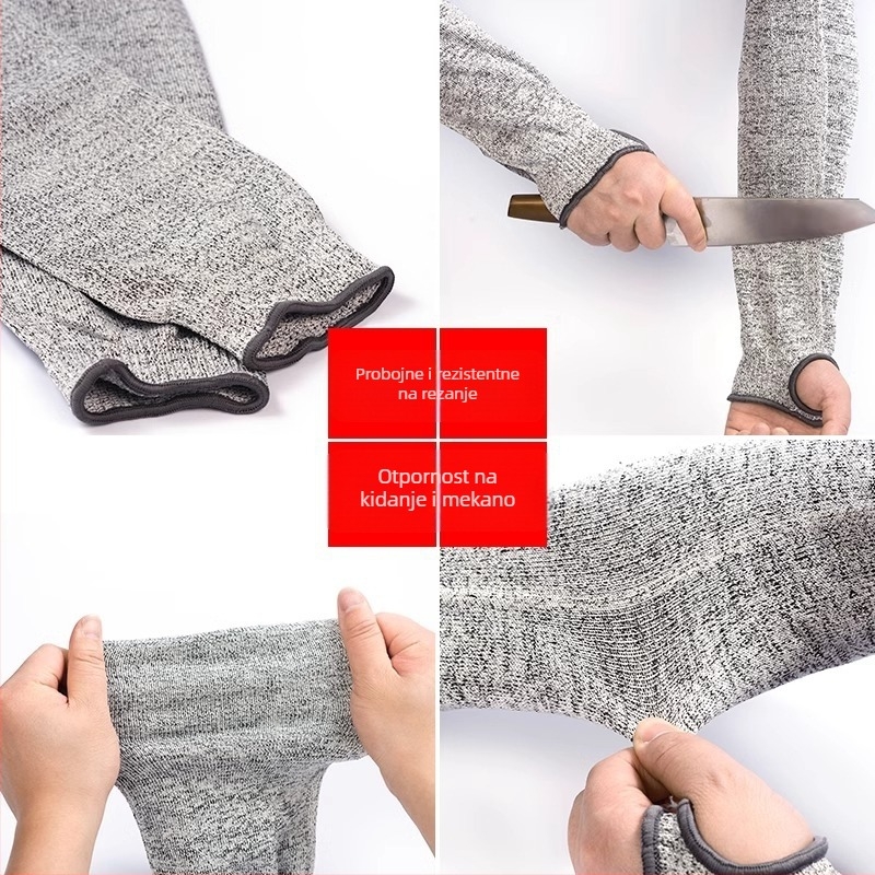 HPPE razine 5 rukavice otporne na rez za vrtlarstvo i kampiranje s rukavima za nadlakticu te jastučićima za lakat i zglob