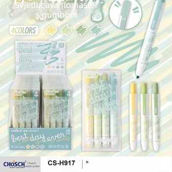 Timeout 4-boje marker za učenike, plastično kućište, modeli H917/H918/H919, pakiranje: 18 kartica u kutiji ili 216 kartica u kutiji