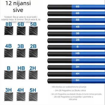 96-dijelni set olovaka za skice za profesionalnu umjetnost — Brand Hanping, Materijal: Oxford platno, Pakiranje: Opp, Tip: Drugo