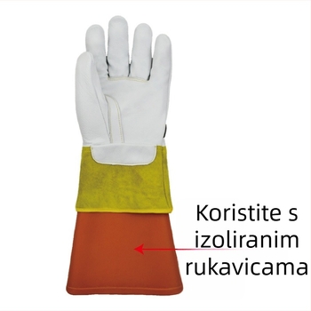 Električarske rukavice izolirane, otporne na rezanje, otporne na ubod, otporne na habanje – Green riding, 250 g, Za električare