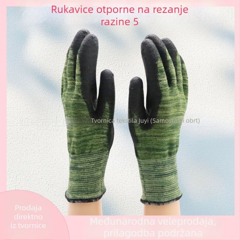 Radne rukavice s HPPE premazom dlana, silikonom iznutra, anti-rezanje, otporne na habanje, zaštita od visokih i niskih temperatura, anti-proboj