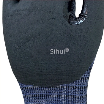 Rukavice protiv rezanja, pletivo s uzorkom pčelinje sa 21 iglom, HPPE+nitrilni premaz, prozračne, udoban dodir