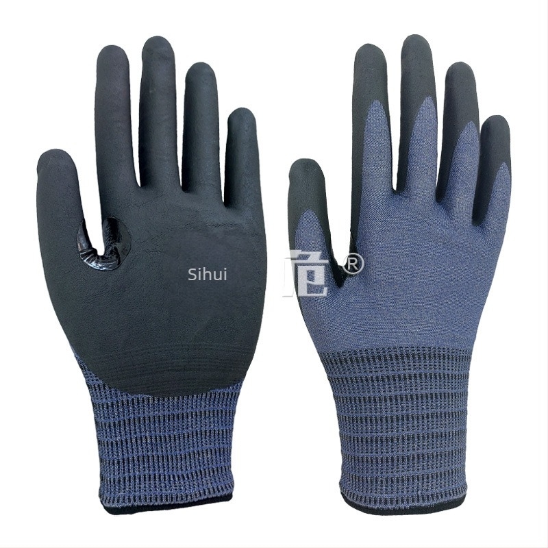 Rukavice protiv rezanja, pletivo s uzorkom pčelinje sa 21 iglom, HPPE+nitrilni premaz, prozračne, udoban dodir