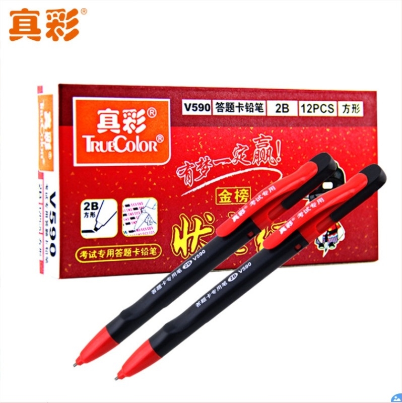 Mehanički olovka V590 za ispitne listiće, plastično tijelo, potisni tip, 12 kom/kutija, Truecolor