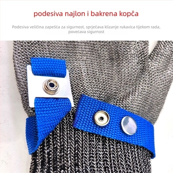 Qinfan Rukavice Protiv Rezanja od Čelične Žice – Otporne Rukavice Za Zaštitu Ruke, Višekratno Upotrebljive, Za Rezanje Stakla, Kuhinju i Drvogradnju