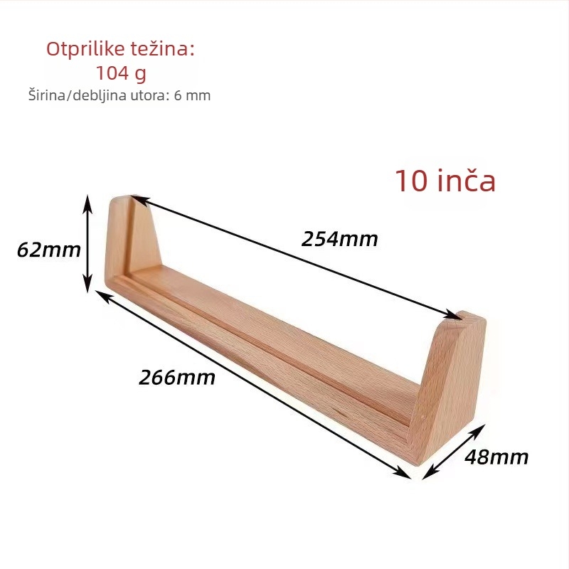 Stalak u obliku slova U od masivnog drveta za stolni kalendar i okvir za fotografije – orah i bukva, minimalistički stil