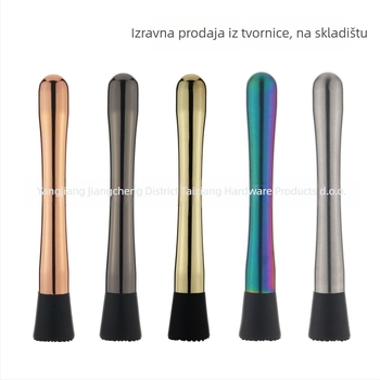 Nehrđajući čelični alat za koktele: muddler za koktele i drobilica leda, prehrambena kvaliteta, novi kineski stil, pojedinačno pakiranje, OPP vrećica