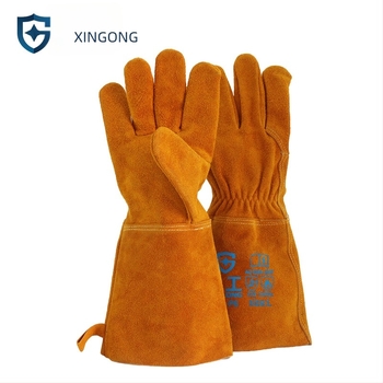 Rukavice za zavarivanje od teleće kože, izolirane i otporne na habanje, profesionalne dugačke rukavice za zavarivače, zaštita od topline i mekan osjećaj