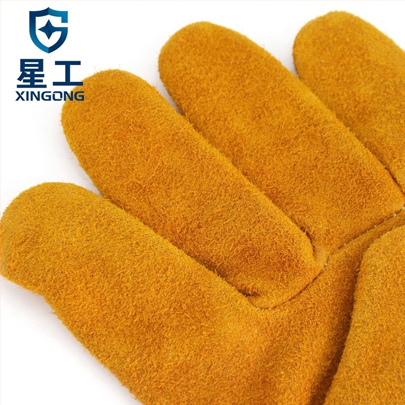 Rukavice za zavarivanje od teleće kože, izolirane i otporne na habanje, profesionalne dugačke rukavice za zavarivače, zaštita od topline i mekan osjećaj