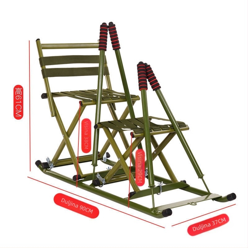 Sklopiva sanjka za odrasle i djecu — ledena sanjka za zimske sportove, premium kvalitete