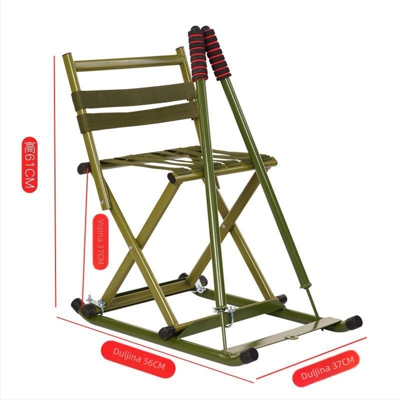 Sklopiva sanjka za odrasle i djecu — ledena sanjka za zimske sportove, premium kvalitete