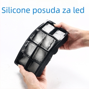 Kalup za led s 15 otvora za whiskey i koktele — četvrtaste ledene kocke, plastika, moderan minimalistički stil, 0,1 kg