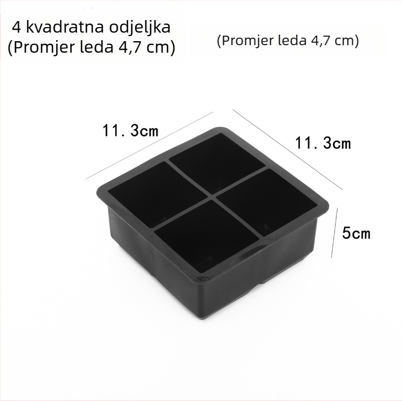 Kalup za led s 15 otvora za whiskey i koktele — četvrtaste ledene kocke, plastika, moderan minimalistički stil, 0,1 kg
