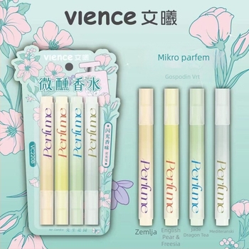 Marker VC-220, nagnuti vrh, jednostranični, neizbrisivi, 4 komada po kartici