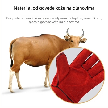Toplinski izolirane rukavice za zavarivanje – koža goveda (Brand: Deltaplus/Delta; Model: 205515-10 CA515R; Materijal: koža goveda)