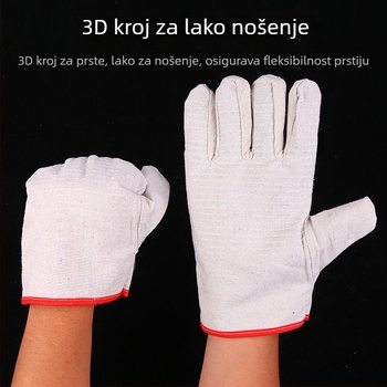 Zaštitne rukavice za zavarivanje od platna, dvostruki sloj, šivanje s 24 niti, težina 93 g