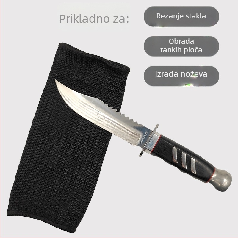 Zaštitni rukav protiv posjekotina s čeličnim vlaknima, visokoučinkoviti poliester, ojačani metalnim vlaknima, razina 5 (A8), vanjska zaštita zapešća za rad