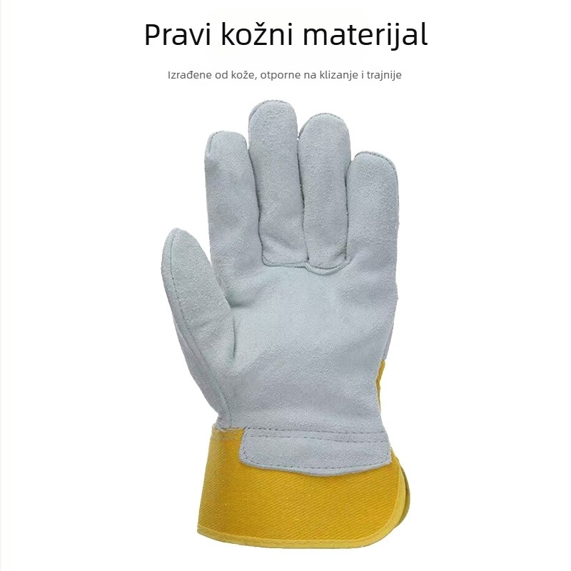 Kožne rukavice za zavarivanje, otporne na habanje, toplinsko izolirane, za zavarivanje, rukovanje i popravke