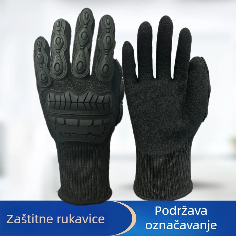 Taktične rukavice protiv rezanja s TPR zaštitom, otporne na habanje, protuklizne, kompatibilne s dodirnim zaslonom