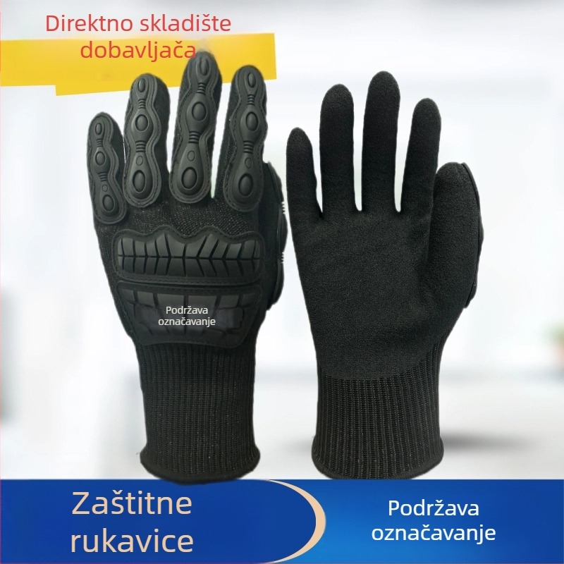 Taktične rukavice protiv rezanja s TPR zaštitom, otporne na habanje, protuklizne, kompatibilne s dodirnim zaslonom