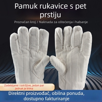 Pamukaste rukavice za zaštitu ruku s peter prstiju, debela izolacija, otporne na visoke temperature