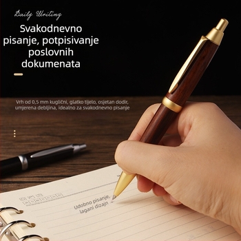 Mesing i sandalovo drvo: izvučna kuglična olovka za potpis, poslovni poklon s logotipom