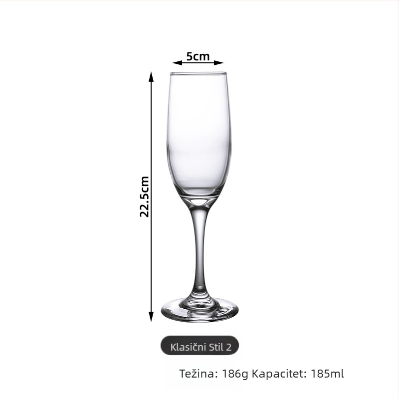 Šampanjaska čaša, 101-200 ml, staklo, nordijski stil, moguć tisak logotipa