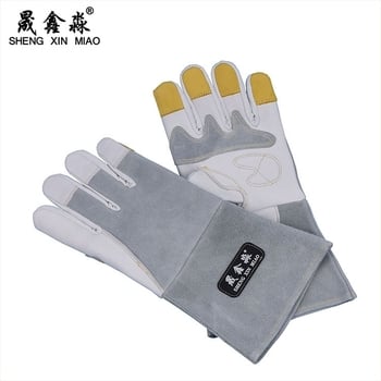 Rukavice za zavarivanje od kože gornjeg sloja | Shengxinmiao | 240 g | za zavarivanje, građevinarstvo, mehaničku obradu, rukovanje i čišćenje, naftno polje i održavanje vozila | porijeklo Šandong