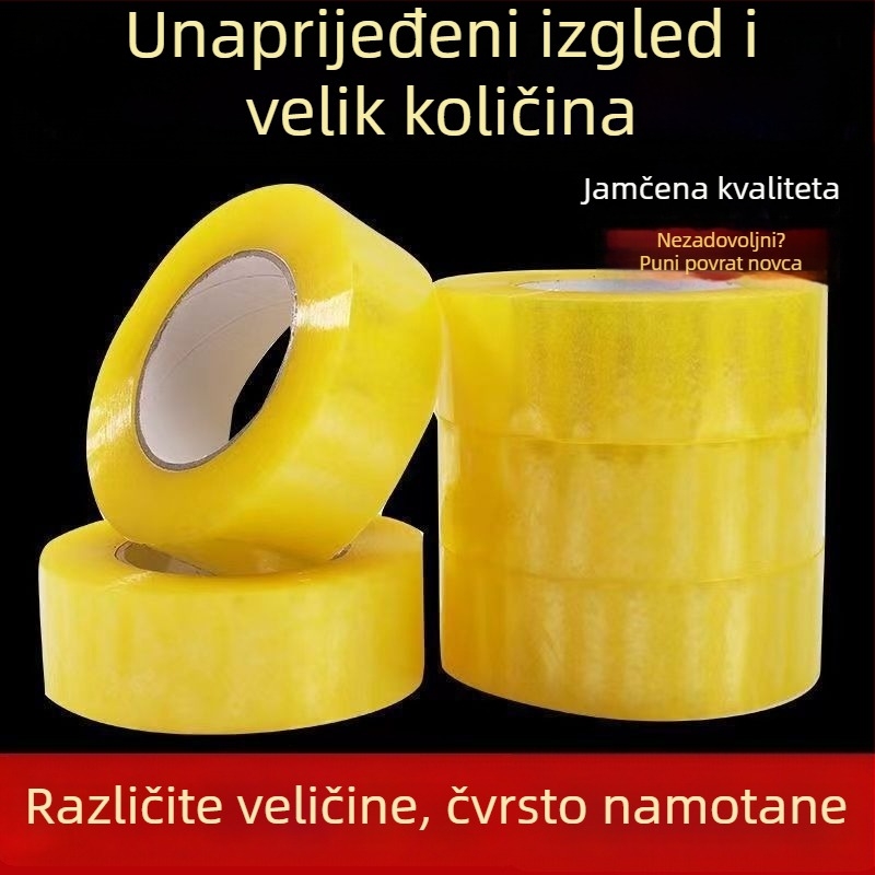 Prozirna BOPP pakirna traka, debela ljepljiva traka za zatvaranje, veliki kotur