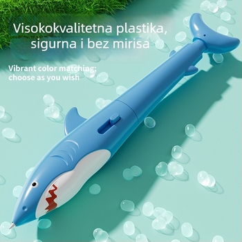 Pero s raspršivačem vode u obliku ajkule, pritisnite za raspršivanje, realističan uredski pribor