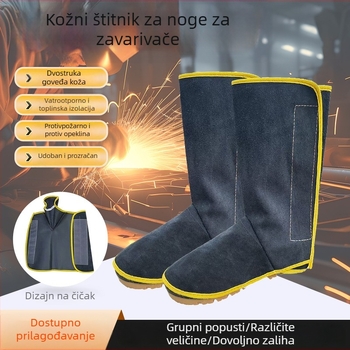 Kožni zaštitni štitnici za noge i koljena za zavarivanje – zaštita od prskanja, toplinska izolacija, zaštita od opeklina i iskri