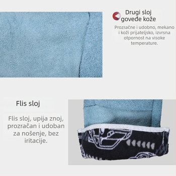 Zavarivačke rukavice 7225, dvostruki sloj, tkanina od poliestera i pamuka