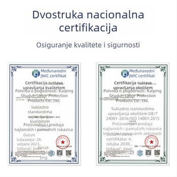 Bijele pletene rukavice od pamuka sa 7 niti, 1000 g, protuklizne, otporne na habanje, za rukovanje hardverom