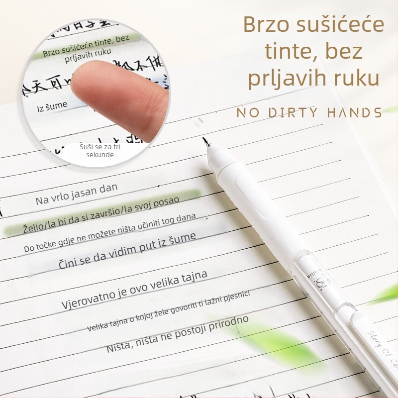Kaba Bear Xiong Youcheng Zhu plastično gel pero, neizbrisivo mastilo, mosadni vrh, za ispite osnovne škole
