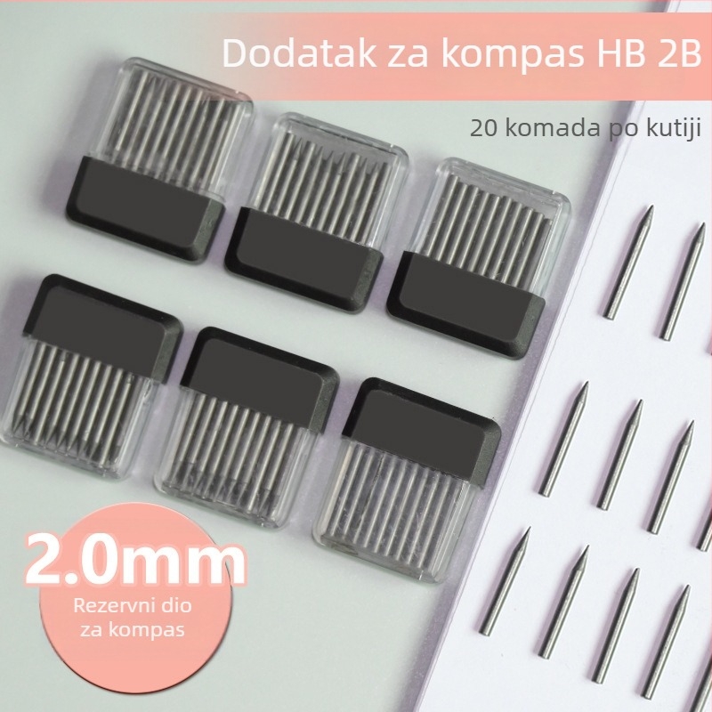 Refil za kompas za crtanje, 1.0 mm, plastična kutija pakiranja, model jezgro kompas