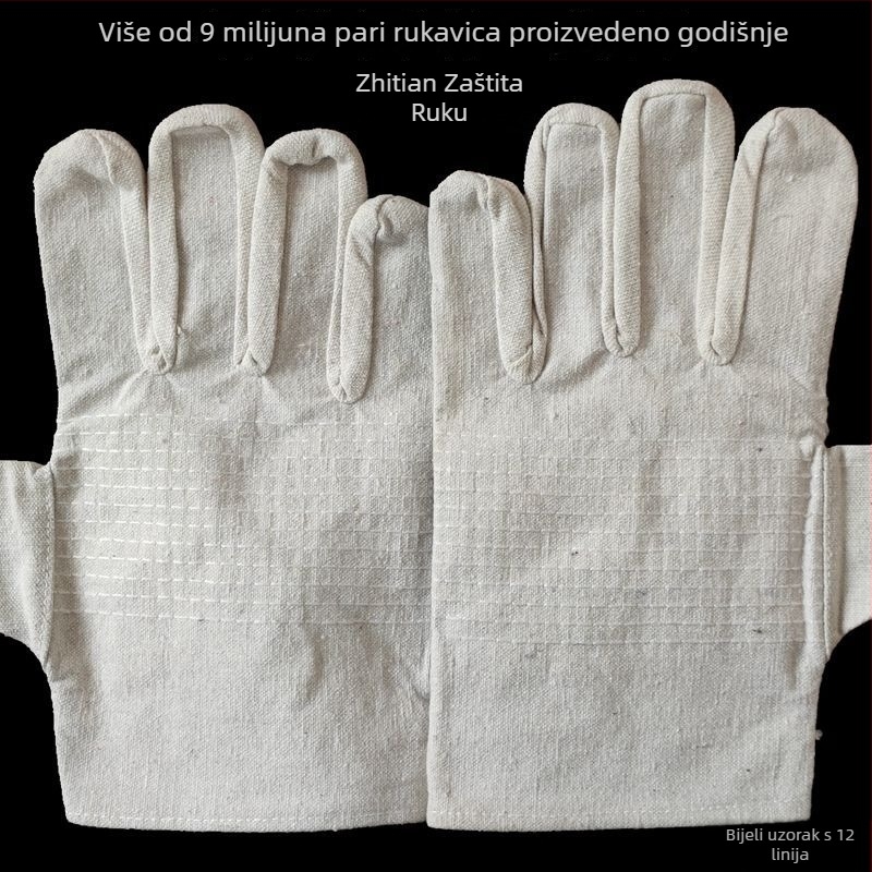 Rukavice za zavarivanje — dvostruki sloj platna; marka Zhitian Hand Protection; funkcija: vrtlarstvo; težina: 92; područja uporabe: zavarivanje pri niskim temperaturama, rukovanje čelikom, vrtlarstvo, zaštita pri roštiljanju