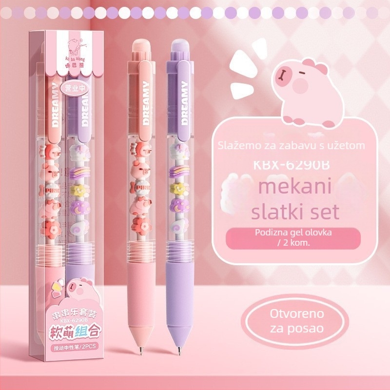 Kaba bear String Pen gel olovka, plastično kućište, neizbrisiva, vrh: drugi materijali.