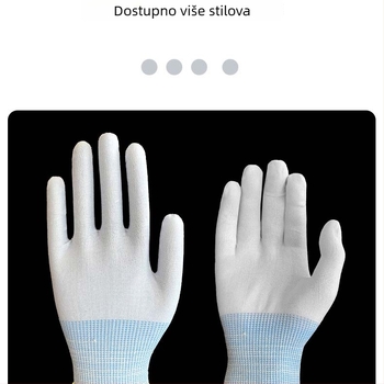 Rukavice protiv rezanja s 18-gauge ultra-tankim čeličnom vlaknom, osjetljivim na dodir, PU protuklizne, otporne na habanje, za elektroniku i precizne radove